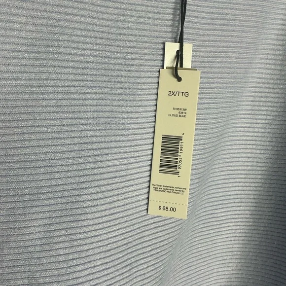 Tahari Soft Gray Ribbed Sweater - Picture 5 of 8